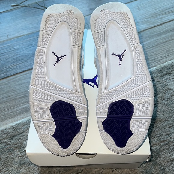 Retro Metallic Jordan 4 Purple Sz-8/9.5 - Picture 7 of 10